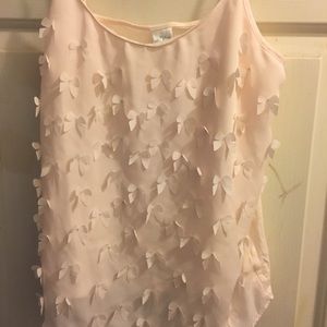pale pink tank with butterfly detail